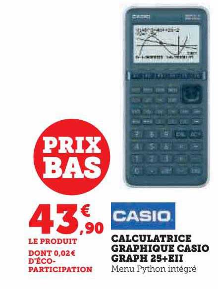 calculatrice graphique casio graph 25+eii