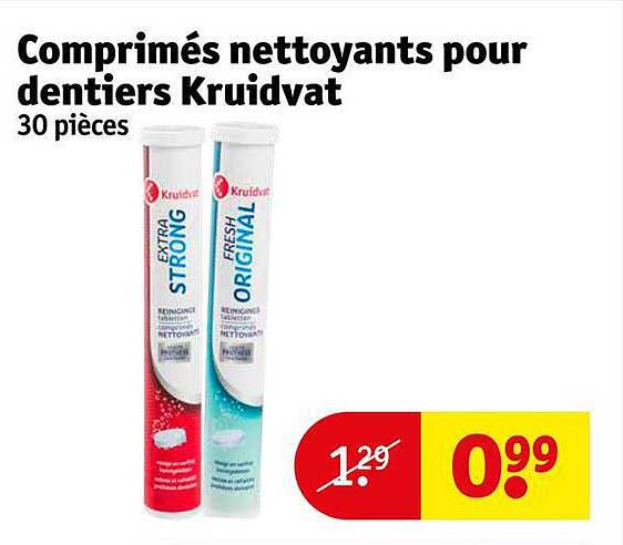 Comprimés Nettoyants Pour Dentiers Kruidvat