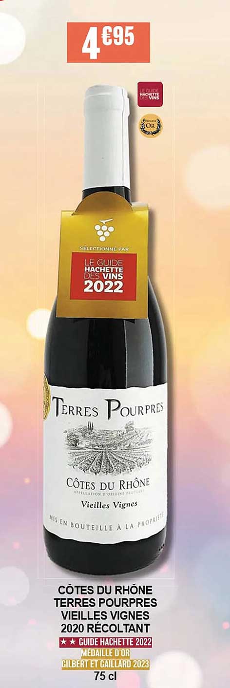 côtes du rhône terres pourpres vieilles vignes 2020 récoltant