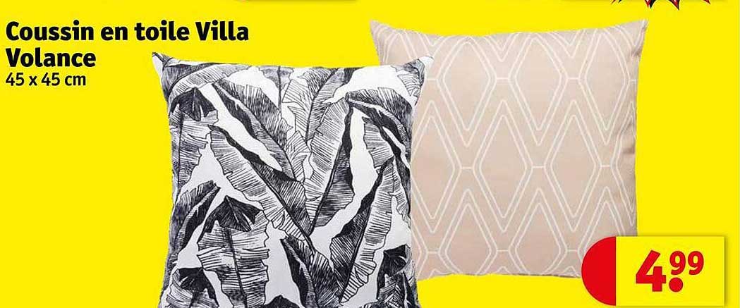 coussin en toile villa volance