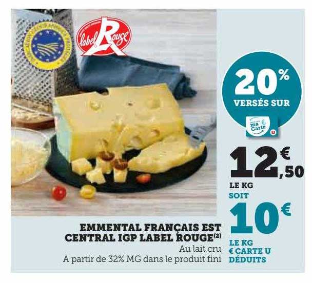 emmental français est central igp label rouge