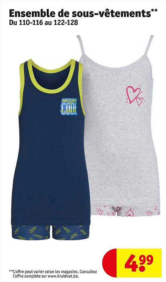 ensemble de sous-vêtements