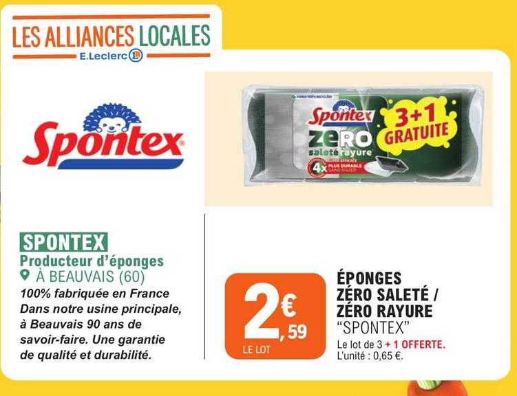 éponges zéro saleté/zéro rayure "spontex"
