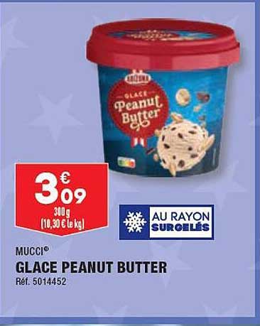 glace peanut butter mucci