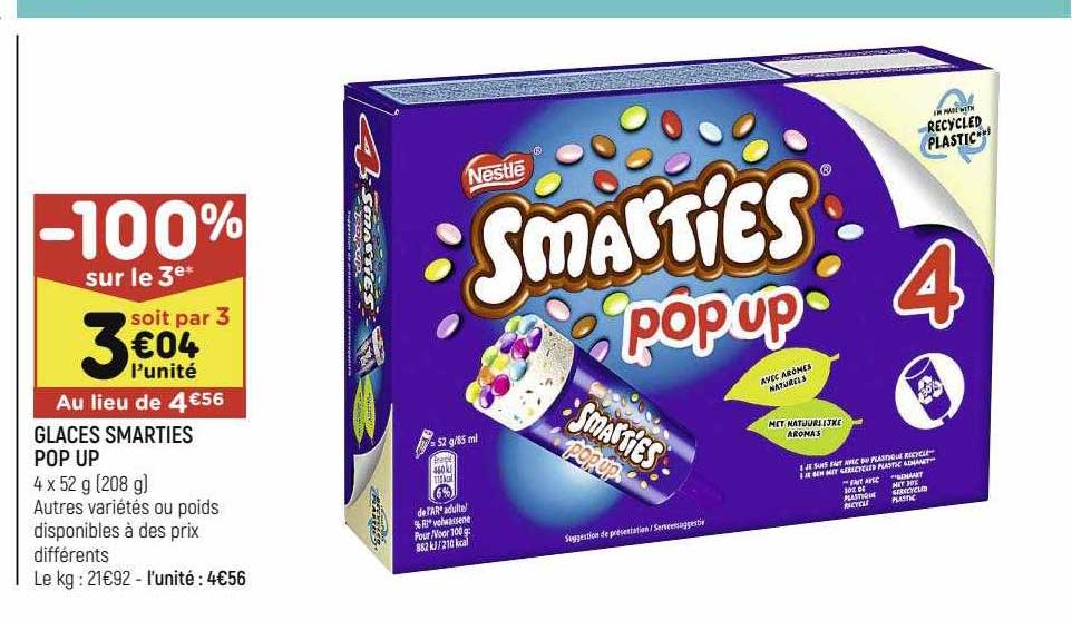 Glaces Smarties Pop Up