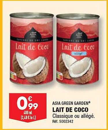 lait de coco asia green garden