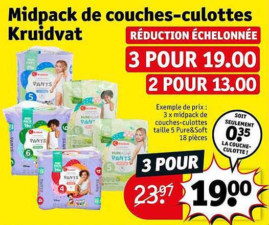 midpack de couches-culottes kruidvat