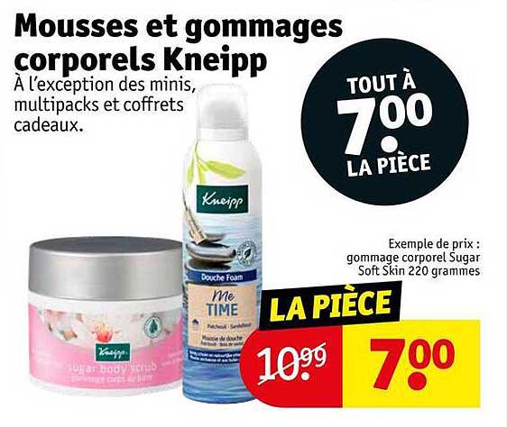 mousses et gommages corporels kneipp