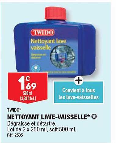 nettoyant lave-vaisselle twido
