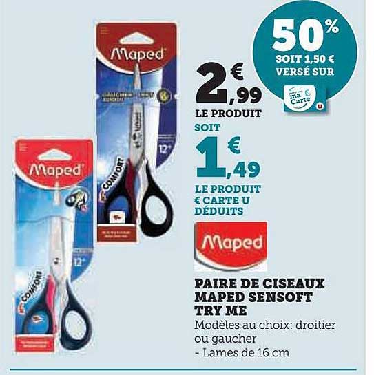 Paire De Ciseaux Maped Sensoft Try Me