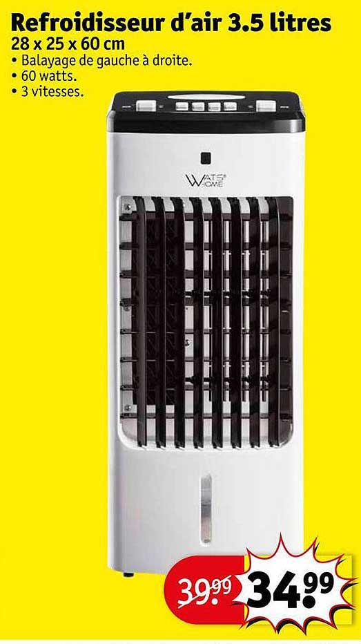 refroidisseur d'air 3.5 litres watshome