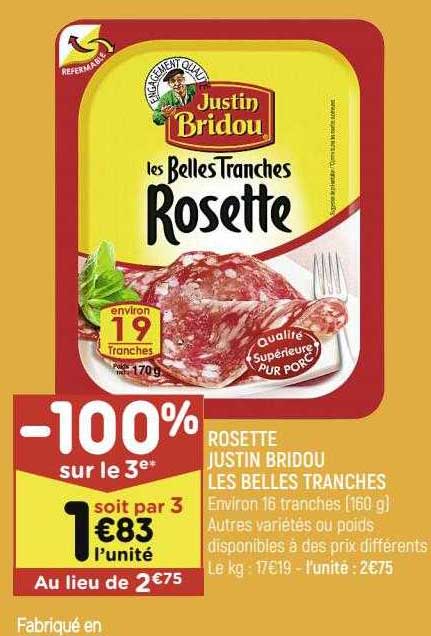 rosette justin bridou les belles tranches