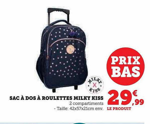 sac à dos à roulettes milky kiss