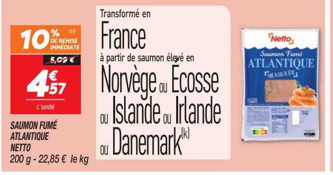 Saumon Fumé Atlantique Netto