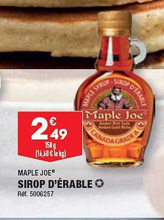 sirop d'érable maple joe
