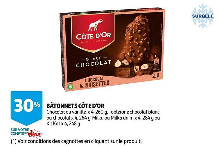 Bâtonnets Côte D'or Glace Chocolat