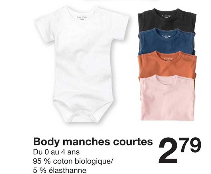 body manches courtes