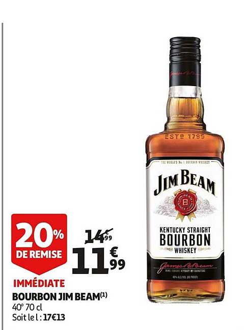 bourbon jim beam 20% de remise immédiate