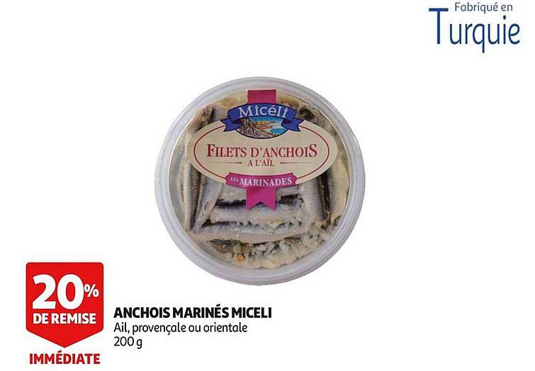 filets d'anchois marinés miceli 20% de remise immédiate