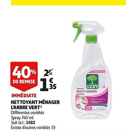 l'arbre vert nettoyant ménager 40% de remise immédiate