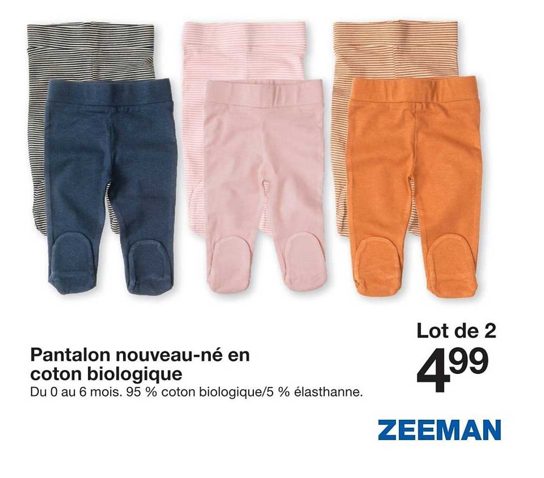 pantalon nouveau né en coton biologique