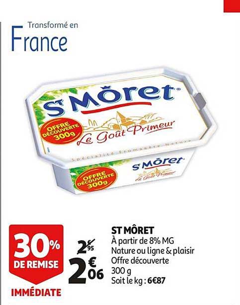 st môret 30% de remise immédiate