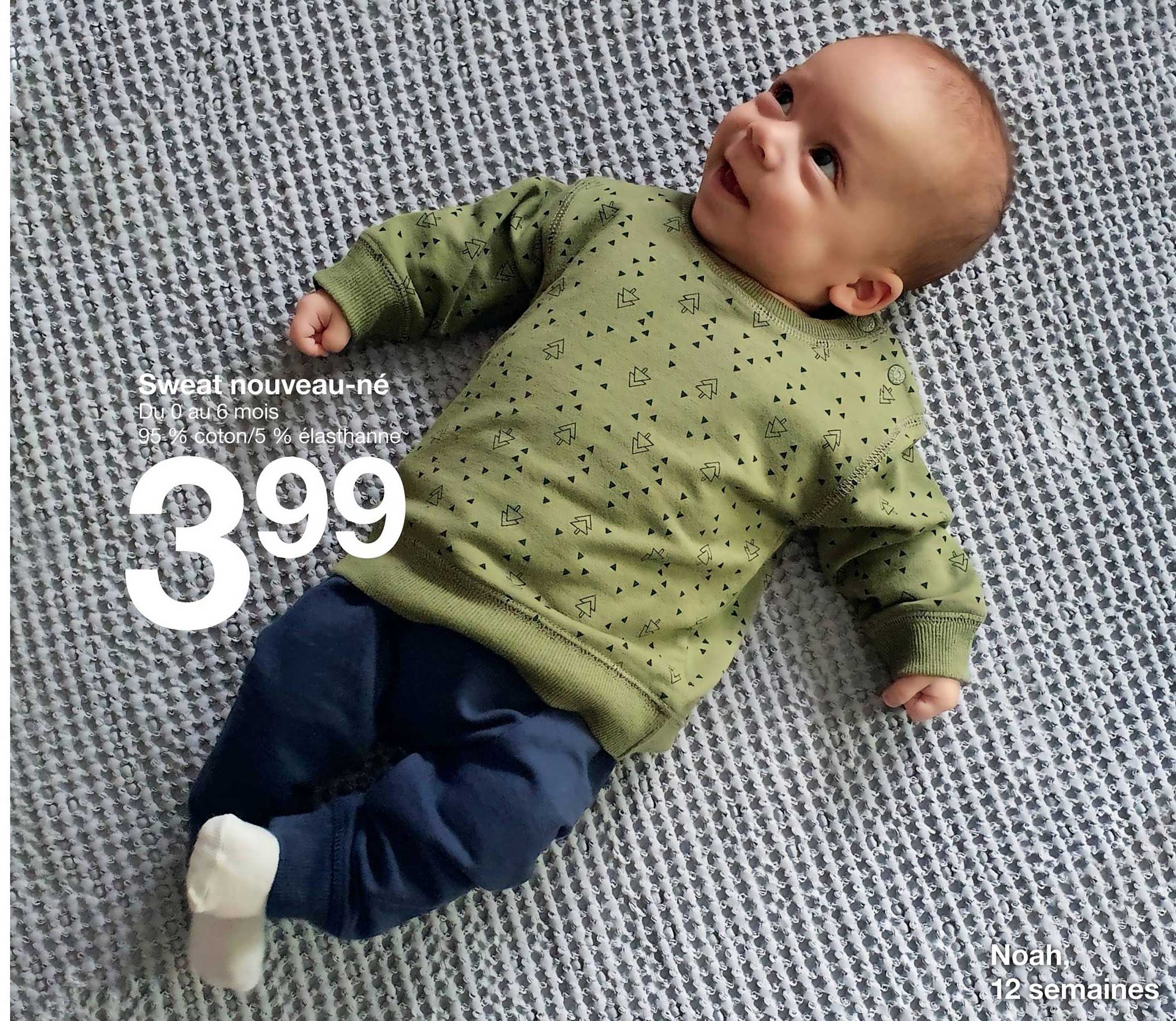 sweat nouveau né