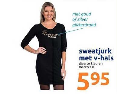 sweatjurk met v hals