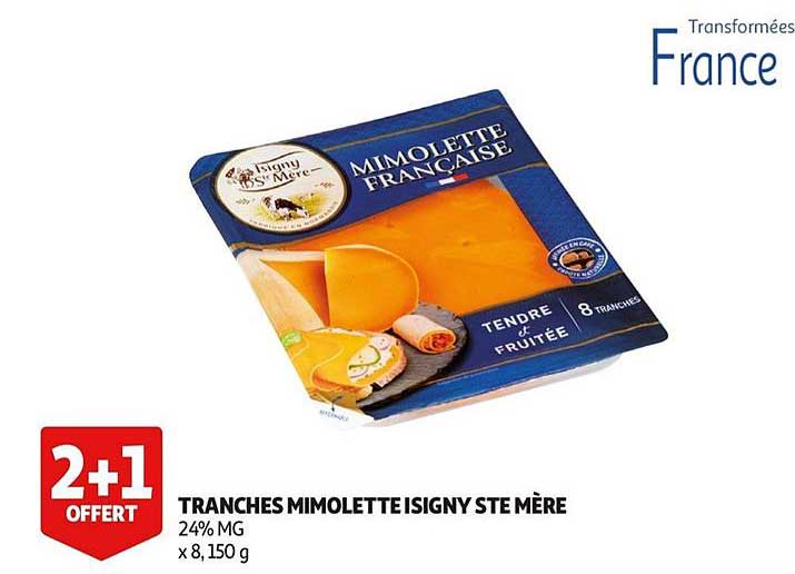 tranches mimolette isigny ste mère 2+1 offert