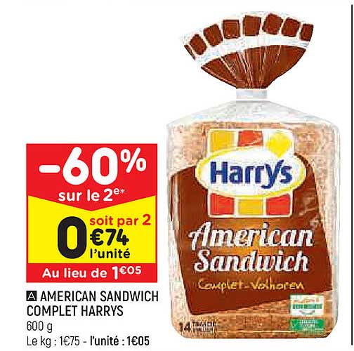 american sandwich complet harrys