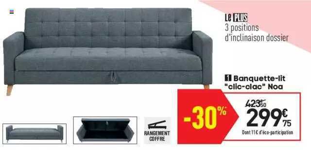 banquette-lit "clic-clac" noa