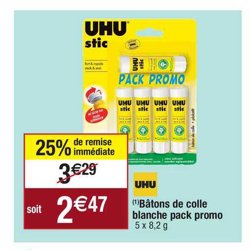 Bâtons De Colle Blanche Pack Promo Uhu