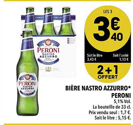 Bière Nastro Azzuro Peroni