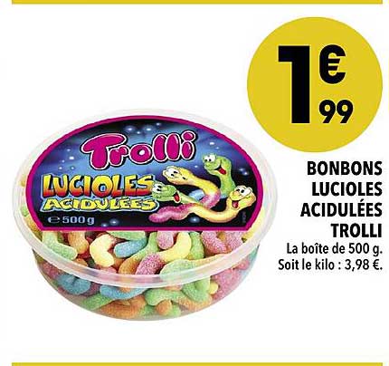 bonbons lucioles acidulées trolli