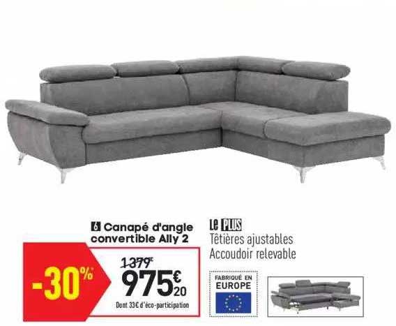 Canapé D'angle Convertible Ally 2