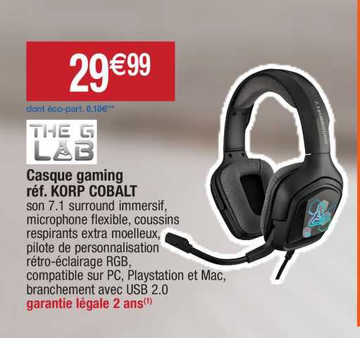 casque gaming réf. korp cobalt