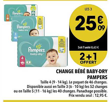 change bébé baby-dry pampers