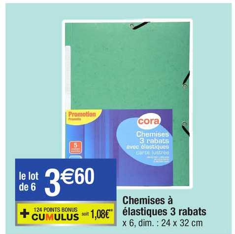 Chemises à élastiques 3 Rabats