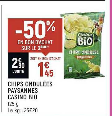 chips ondulées paysannes casino bio
