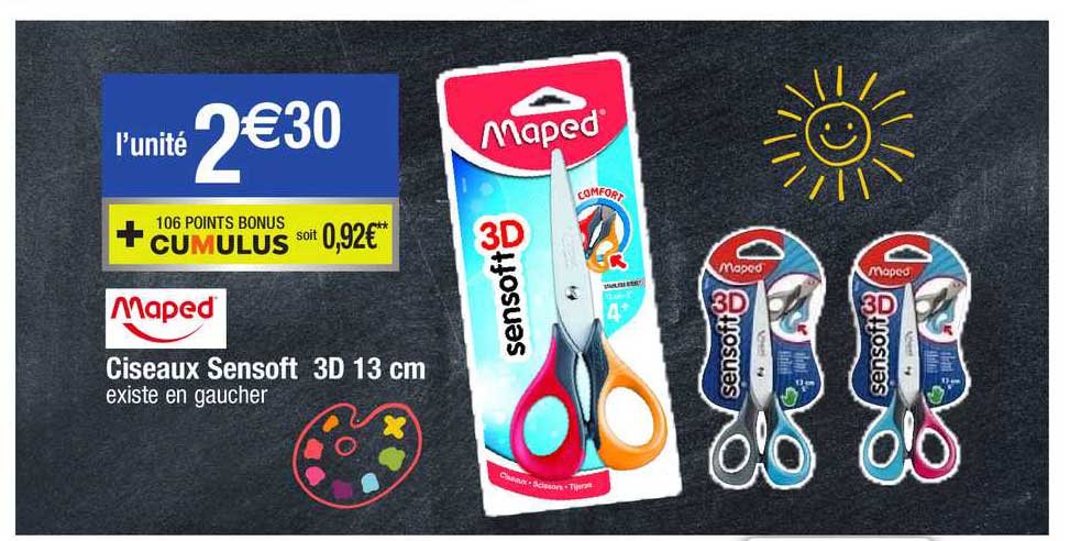 Ciseaux Sensoft 3d 13 Cm Maped