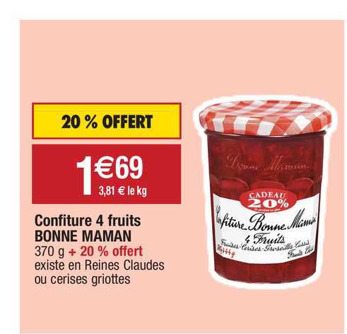 confiture 4 fruits bonne maman