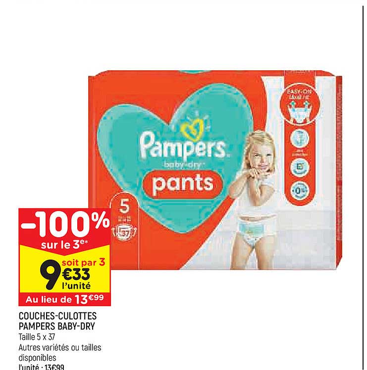 couches-culottes pampers baby-dry