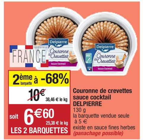Couronne De Crevettes Sauce Cocktail Delpierre