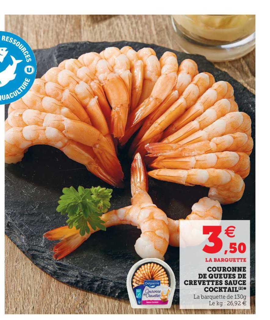 Couronne De Queues De Crevettes Sauce Cocktail