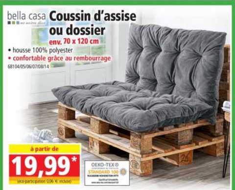 coussin d'assise ou dossier bella casa