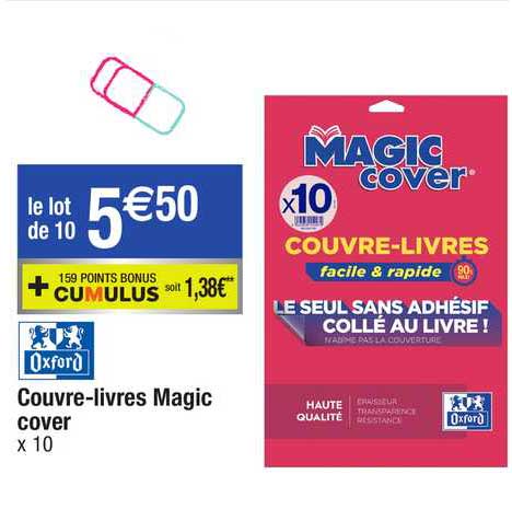 couvre-livres magic cover oxford
