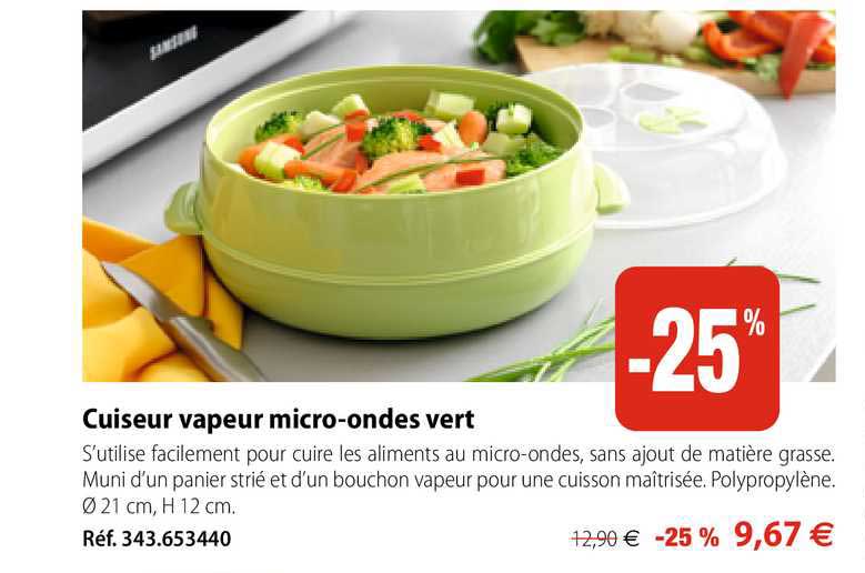 cuiseur vapeur micro-ondes vert
