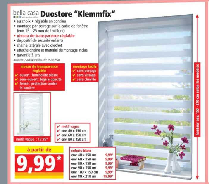 duostore "klemmfix" bella casa