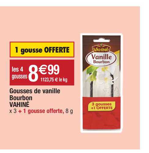 gousses de vanille bourbon vahiné