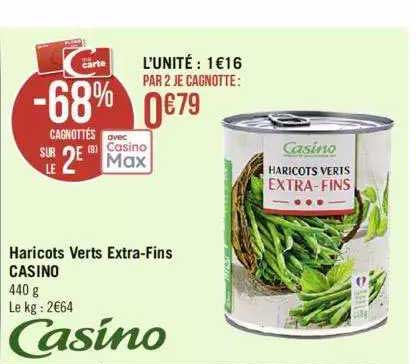 haricots verts extra-fins casino
